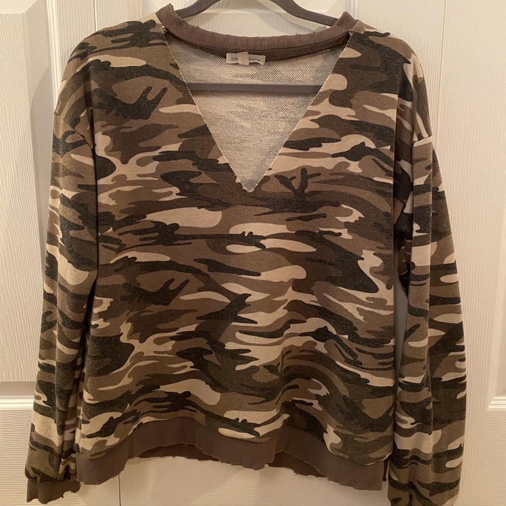 Honey Punch Camo Sweater